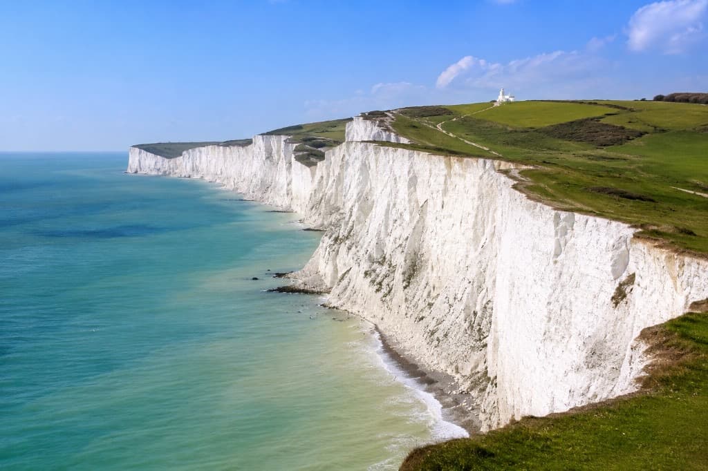 White Cliffs of Dover overlooking the Channel